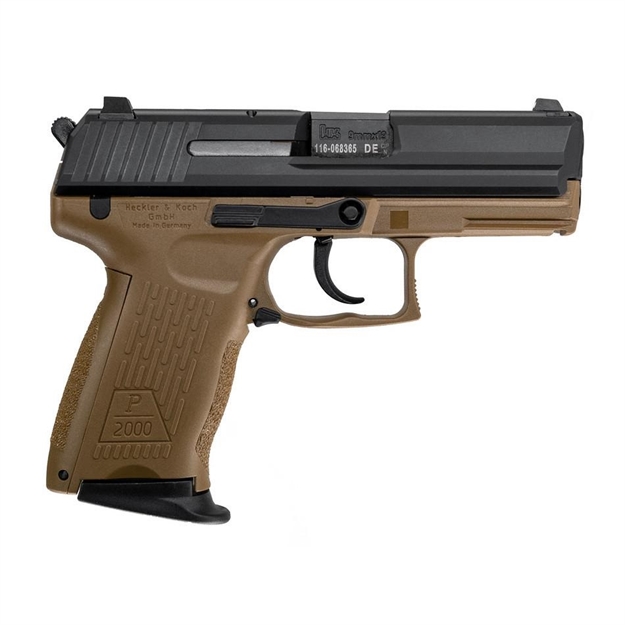 Picture of Heckler And Koch (Hk Usa) P2000 V3 9Mm Fde 3.66 NS 3 10Rd CA Legal 81000289 642230260078