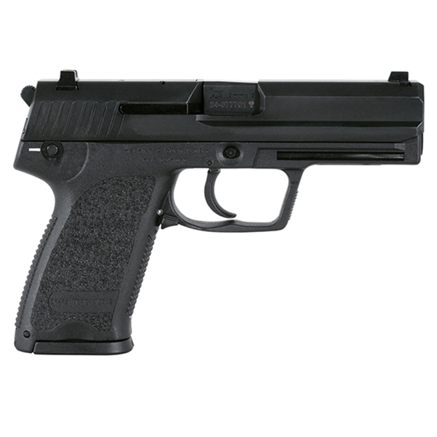 Picture of  Heckler & Koch 81000364 Usp Expert V1 Sa/Da 45 Acp Caliber With 5.19" Barrel, 12+1 Capacity, Overall Black Finish, Serrated Trigger Guard Frame, Serrated Long Steel Slide & Polymer Grip Includes 2 Mags 642230260412