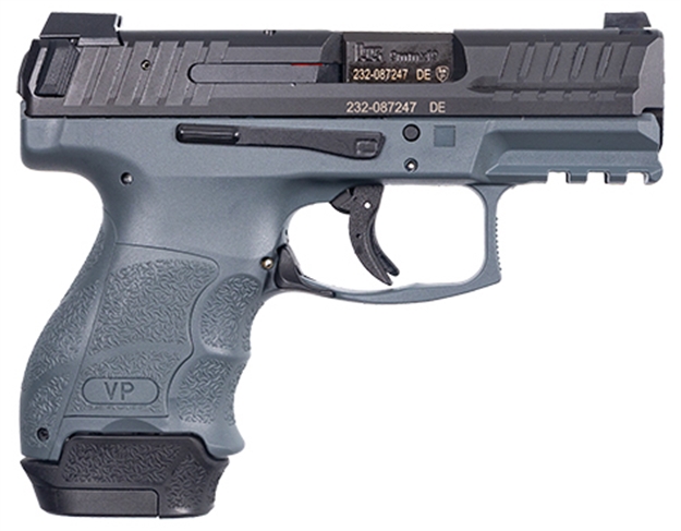 Picture of  Heckler & Koch 81000813 Vp9sk Subcompact 9Mm Luger 15+1 3.39" Optic Ready/Serrated Slide, Gray Polymer Frame W/Picatinny Rail, Ambidextrous 642230265486