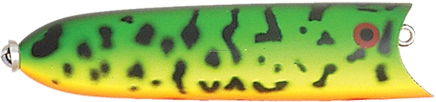 Picture of Heddon Baby Lucky 13 Popper, 2 5/8", 3/8 Oz, Fluorescent Green Crawdad, Floating