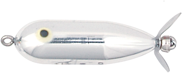 Picture of Heddon Baby Torpedo Topwater Prop Bait, 2 1/2", 3/8 Oz, Nickle Plate, Floating