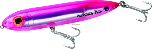 Picture of Heddon One Knocker Spook Topwater Bait, 4 1/2", 1/2 Oz, Pink/Silver Insert, Floating