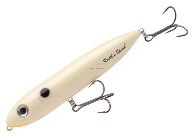 Picture of Heddon Rattlin' Spook Topwater Bait, 4 1/2", 3/4 Oz, Bone Orange