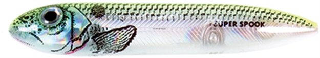 Picture of Heddon Super Spook Jr. Topwater Bait, 3 1/2", 1/2 Oz, Okie Shad, Floating