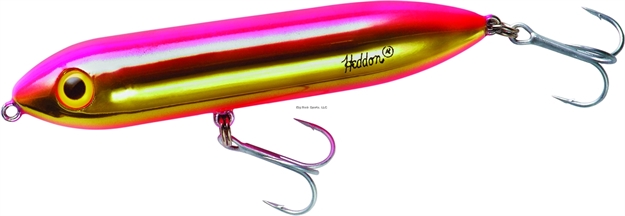 Picture of Heddon Super Spook Topwater Bait, 5", 7/8 Oz, Gold/Pink, Floating