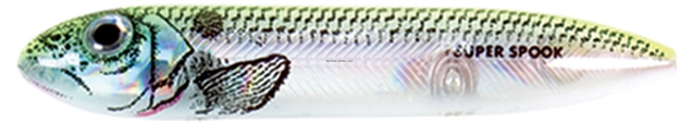 Picture of Heddon Super Spook Topwater Bait, 5", 7/8 Oz, Houstons Okie Shad, Floating
