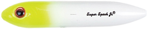 Picture of Heddon Super Spook Topwater Bait, 5", 7/8 Oz, White Chartreuse Head, Floating