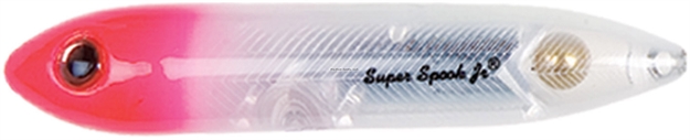 Picture of Heddon Super Spook Topwater Bait, 5", 7/8 Oz, White Pink Silver Insert, Floating