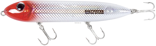 Picture of Heddon Super Spook XT Topwater Bait, 5", 1 Oz, Red Head Flash, Floating,8/Pack