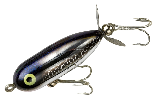 Picture of Heddon Tiny Torpedo, 1 7/8", 1/4 Oz, Black Shiner Glitter, Topwater