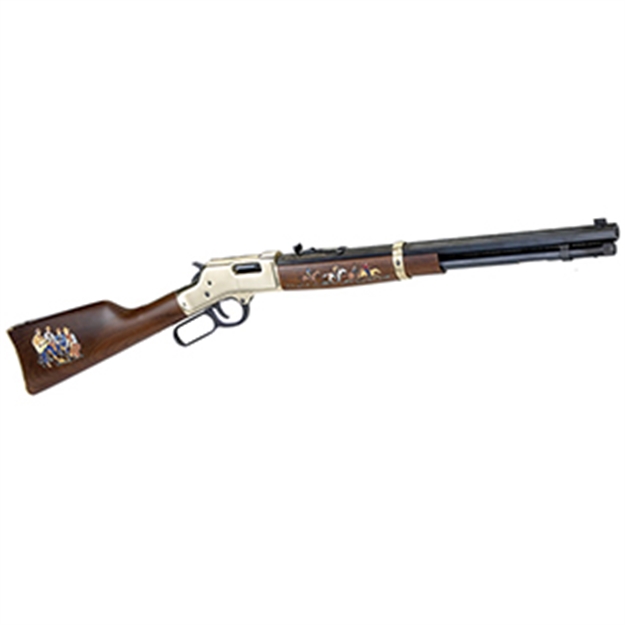 Picture of  Henry H006cb2 Big Boy Cowboy Edition II 45 Colt (Lc) Caliber With 10+1 Capacity, 20" Blued Barrel, Polished Brass Metal Finish & American Walnut Stock Right Hand (Full Size) 619835060082