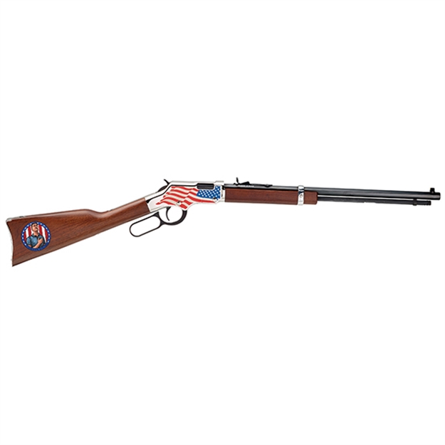 Picture of  Henry H004sff Golden Boy Stand For The Flag Edition Lever Action 22 Short,Long,Lr 16 Lr/21 Short 20" Octagon Barrel Nickel Plated American Walnut Right Hand 619835044075