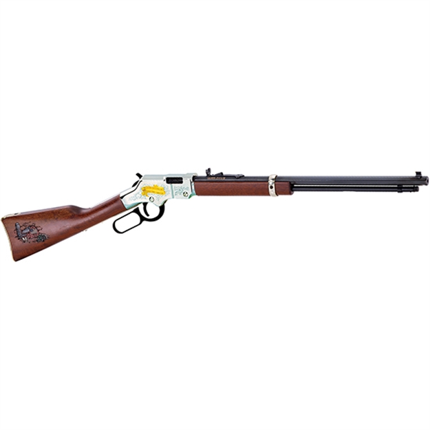 Picture of  Henry H004af Golden Boy American Farmer Tribute 22 Short, 22 Long OR 22 LR Caliber With 16 Lr/21 Short Capacity, 20" Blued Barrel, Nickel-Plated Metal Finish & American Walnut Stock Right Hand (Full S 619835016188