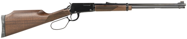 Picture of  Henry H001vl Varmint Express Large Loop Full Size 17 Hmr 11+1 19.25" Blued Steel Barrel, Black Steel Receiver, American Walnut Stock Right Hand