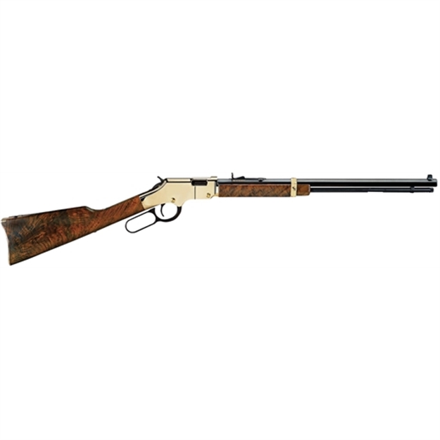 Picture of  Henry H004m Golden Boy  22 Wmr Caliber With 12+1 Capacity, 20.50" Blued Barrel, Brasslite Metal Finish & American Walnut Stock Right Hand (Full Size)