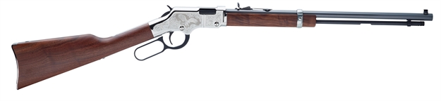 Picture of  Henry H004se2 Golden Boy Silver Eagle 2Nd Edition Lever Action 22 Short,Long,Lr 16 Lr/21 Short 20" Octagon Barrel Nickel Plated American Walnut Right Hand 619835016393