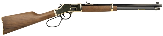 Picture of  Henry H006gl Side Gate  44 Mag/44 Special 10+1 20" Blued Octagon Barrel, Polished Brass Rec, American Walnut Stock, Adj. Sight, Large Loop Lever 619835060716