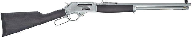 Picture of  Henry H009gaw Side Gate All Weather Full Size 30-30 Win 5+1 20" Hard Chrome Plated Steel Barrel, Satin Hard Chrome Steel Receiver, Stained Hardwood Stock Right Hand