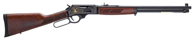 Picture of  Henry H009gwl Side Gate Wildlife Full Size 30-30 Win 5+1 20" Blued Steel Barrel, Blued Steel Receiver, Fancy American Walnut Stock Right Hand