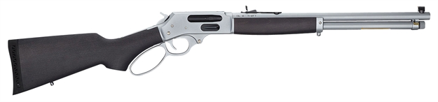 Picture of  Henry H010gaw Side Gate All Weather Full Size 45-70 Gov 4+1 18.43" Hard Chrome Plated Steel Barrel, Satin Hard Chrome Steel Receiver, Stained Hardwood Stock Right Hand
