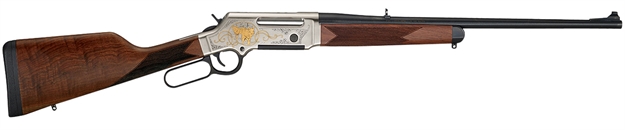 Picture of  Henry H014wl223 Long Ranger Wildlife Full Size 223 Rem/5.56X45mm Nato 5+1 20" Blued Steel Barrel, Engraved Nickel-Plated W/24K Gold Inlay Steel Receiver, American Walnut Stock Right Hand