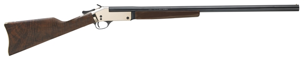 Picture of  Henry H015b20 Single Shot  20 Gauge With 26" Blued Barrel, 3" Chamber, 1Rd Capacity, Polished Brass Metal Finish & American Walnut Stock Right Hand (Full Size)