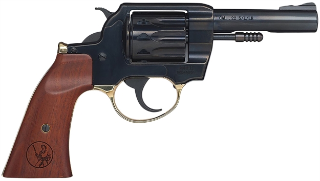 Picture of  Henry H016gd Golden Boy  22 LR 10 Shot 4" Blued Steel Barrel, Cylinder, Blued Polished Steel Frame, Walnut Gunfighter Grip, Transfer Bar Safety, Exposed Hammer 619835400529