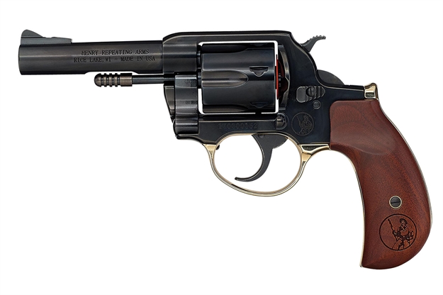 Picture of  Henry H017bdm Big Boy  38 Special/357 Mag 6 Shot 4" Blued Round Steel Barrel, Polished Blued Steel Frame W/Birdshead Walnut Grip