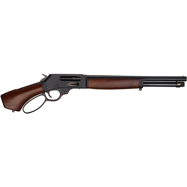 Picture of Henry Axe Lever Action, 410 Ga, 2.5", 15.14" Bbl, Blued, Walnut Pistol Grip Stock, 5+1 Rnd H018AH-410 619835500038