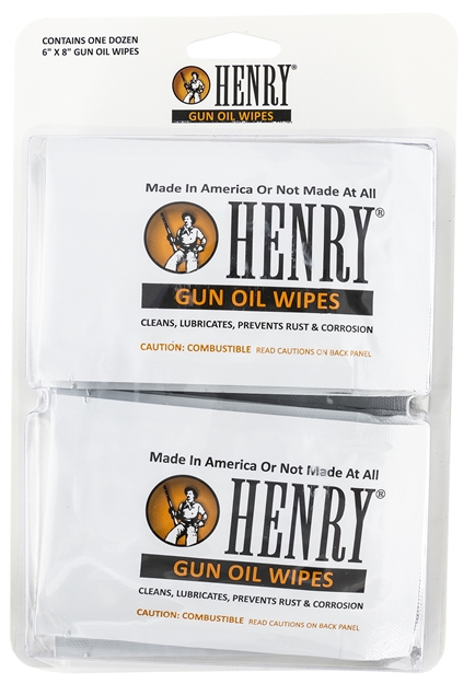 Picture of Henry Hgow012 Gun Oil Wipes  6" X 8" Wipes 12