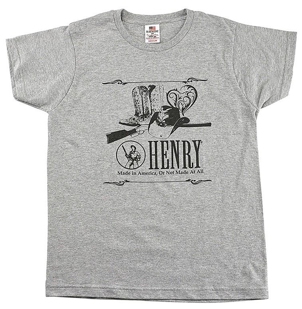 Picture of Henry Hts017l Henry Heart Ladies T-Shirt Dark Ash Large Short Sleeve