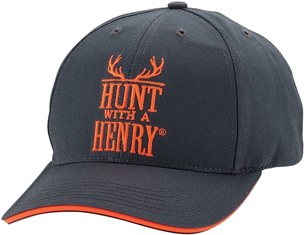 Picture of Henry Hwahc001 Hunt With A Henry Cap  Charcoal/Orange Osfa