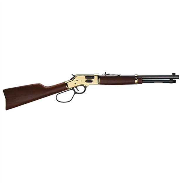 Picture of  Henry H006gmr Side Gate Carbine 357 Mag/38 Special 7+1 16.50" Blued Octagon Barrel, Polished Brass Rec, American Walnut Stock, Adj. Sight, Large Loop Lever 619835060662