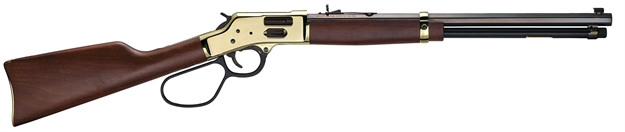 Picture of  Henry H006gl Side Gate  44 Mag/44 Special 10+1 20" Blued Octagon Barrel, Polished Brass Rec, American Walnut Stock, Adj. Sight, Large Loop Lever