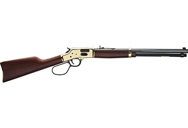 Picture of  Henry H006gl Side Gate  44 Mag/44 Special 10+1 20" Blued Octagon Barrel, Polished Brass Rec, American Walnut Stock, Adj. Sight, Large Loop Lever