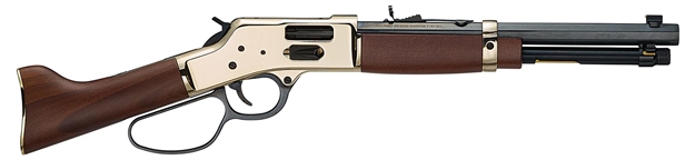 Picture of  Henry H006gmml Mare's Leg Side Gate 357 Mag/38 Special 5+1 12.90" Blued Octagon Barrel, Polished Hardened Brass Rec, American Walnut Furniture, Large Loop Lever, Adj. Sight 619835060792