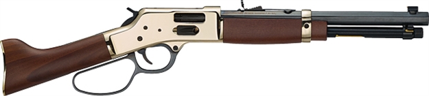 Picture of  Henry H006gml Mare's Leg Side Gate 44 Mag/44 Special 5+1 12.90" Blued Octagon Barrel, Polished Hardened Brass Receiver, American Walnut Furniture