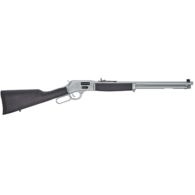 Picture of  Henry H012gaw Big Boy All Weather Side Gate Full Size 44 Mag 10+1 20" Hard Chrome Plated Steel Barrel, Satin Hard Chrome Steel Receiver, Stained Hardwood Wood Stock Right Hand