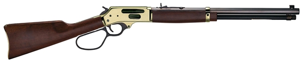 Picture of  Henry H009bgl Side Gate  Full Size 30-30 Win 5+1 20" Blued Steel Barrel, Polished Brass Receiver, Fixed American Walnut Stock