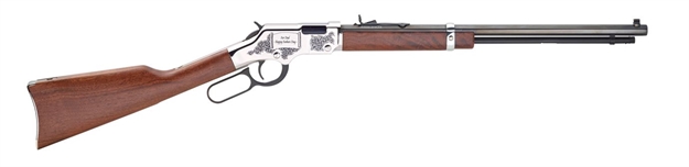 Picture of  Henry H004sfd Golden Boy Fathers Day Full Size 22 Long/22 Lr/22 Short, 16 Lr/21 Short, 20" Blued Octagon Barrel Nickel-Plated Steel Receiver American Walnut Right Hand 619835016638