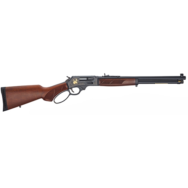 Picture of  Henry H010gwl Side Gate Wildlife Full Size 45-70 Gov 4+1 18.43" Blued Steel Barrel, Blued Steel Receiver, Fancy American Walnut Stock Right Hand