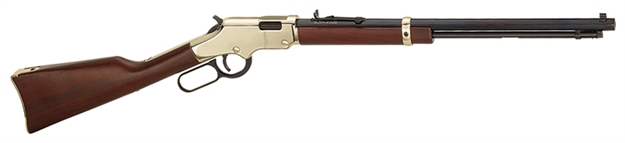 Picture of  Henry H004v Golden Boy  17 Hmr 12+1 20" Octagon Barrel Brasslite American Walnut Right Hand