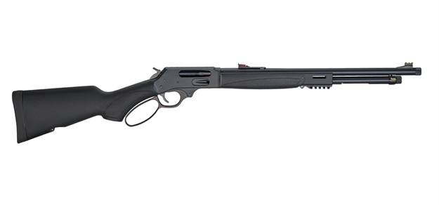 Picture of  Henry H010x X Model  Full Size 45-70 Gov 4+1 19.80" Blued Steel Barrel, Blued Steel Receiver, Black Synthetic Stock Ambidextrous