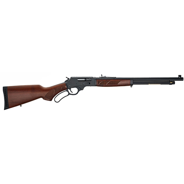 Picture of Henry H018g410r Side Gate  Full Size 410 Bore Lever 2.50" 6+1 19.75" Blued Steel Barrel, Blued Drilled & Tapped Steel Receiver, Fixed American Walnut Stock, Right Hand H018G-410R