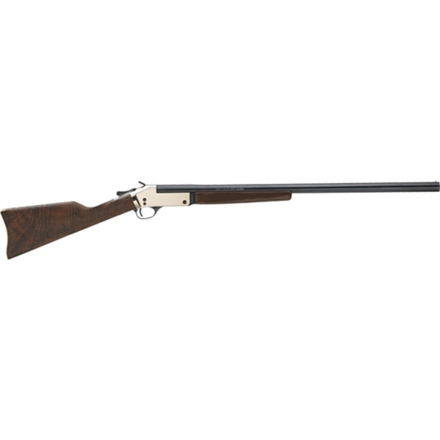 Picture of  Henry H015b20 Single Shot  20 Gauge With 26" Blued Barrel, 3" Chamber, 1Rd Capacity, Polished Brass Metal Finish & American Walnut Stock Right Hand (Full Size) 619835400109