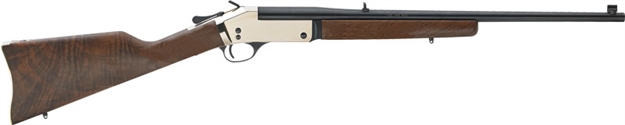 Picture of  Henry H015b4570 Single Shot  45-70 Gov Caliber With 1Rd Capacity, 22" Blued Barrel, Polished Brass Metal Finish & American Walnut Stock, Right Hand (Full Size)