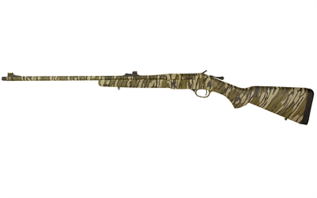 Picture of Henry H015t410 Turkey  Full Size 410 Gauge Break Open 3" 1Rd 26" Mossy Oak Bottomland Single Shot Barrel, Drilled & Tapped Steel Receiver, Fixed Mossy Oak Bottomland Wood Stock, Right Hand H015T-410