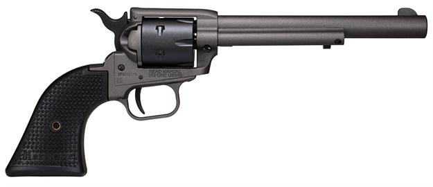 Picture of  Heritage Mfg Srr22c6 Rough Rider  22 LR 6 Shot, 6.50" Tungsten Gray Cerakote Steel Barrel, Frame, Black Satin Cylinder, Black Polymer Grip, Hammer/Thumb Safety, Exposed Hammer