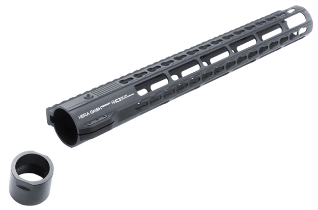 Picture of Hera 110527 Irs Ar10 Rifle Aluminum Handguard With Keymod Black Hard Coat Anodized 15"