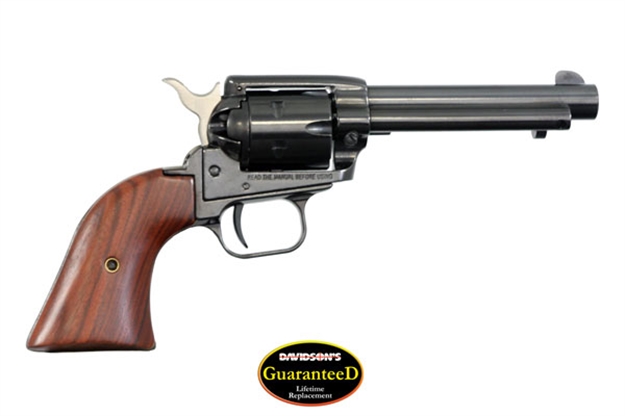 Picture of  Heritage Mfg Rr22mb4 Rough Rider  22 LR 22 Wmr 6 Shot, 4.75" Black Steel Barrel, Black Zinc Alloy Frame, Black Cylinder, Cocobolo Grip, Hammer/Thumb Safety, Exposed Hammer 727962500217